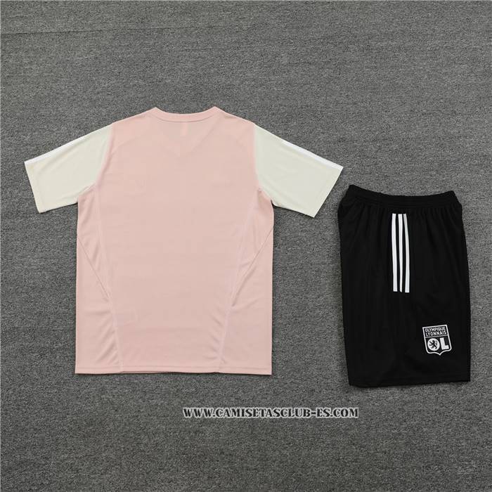 Chandal del Lyon 23-24 Manga Corta Rosa - Pantalon Corto